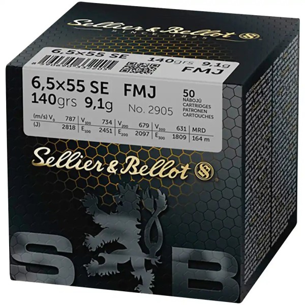 Sellier & Bellot 6.5X55 SE FMJ 140gr/9.1g a 50Stk.