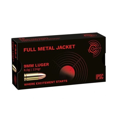 GECO 9x19mm Parabellum FMJ 8,03g/124gr 50Stk.