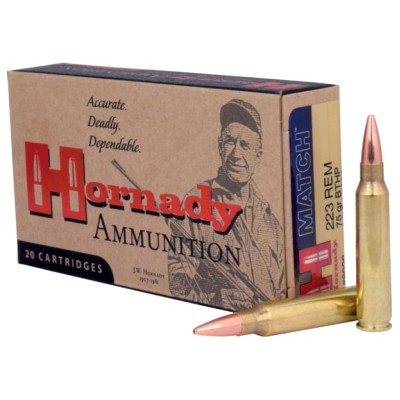 Hornady, 223 Remington., BTHP Match 75gr 20Stk.