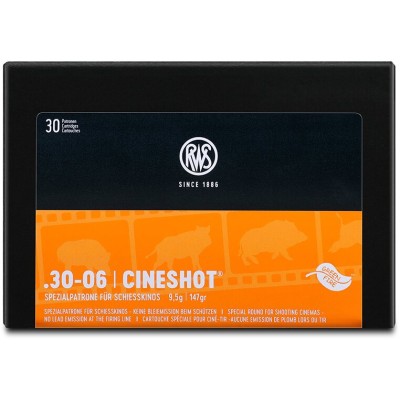 RWS Cineshot .30-06 Springfield, Spezialpatrone für Schiesskino 9,5g/147gr 50Stk.