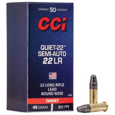 CCI .22lr QUIET-22 SEMI Auto 835FPS/45gr. 50Stk.