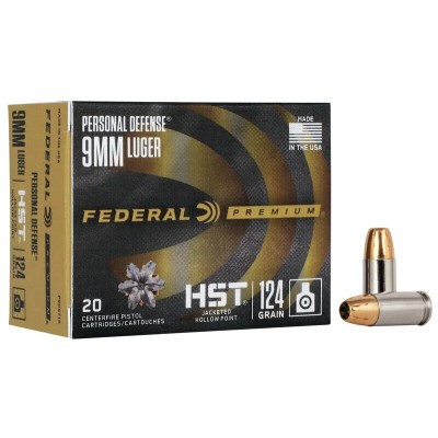 Federal 9X19mm HST JHP personal Defense 124gr 20Stk.