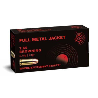 GECO 7,65 Browning/.32 Auto FMJ/VM 4,7g/73gr 50Stk.