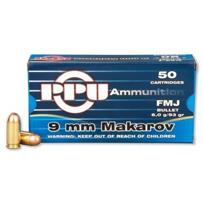 PPU 9X18mm Makarov VM 6,02g/93gr 50Stk.