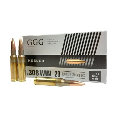 GGG 308 Winchester Nosler 11,33g/175gr 20Stk.