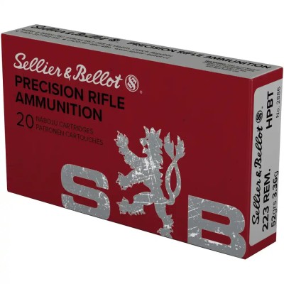 Sellier & Bellot 223 Remington HPBT 3.36g/52gr 20Stk.