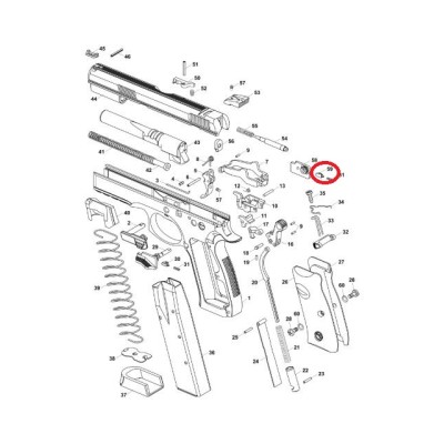 CZ 75 SP 01 Sicherungsklemme rechts