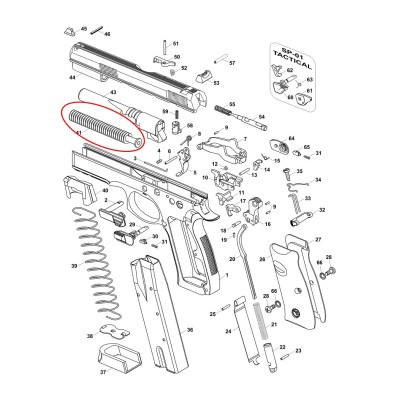 CZ Verschlussfeder CZ 75 SP-01 Shadow 11lbs