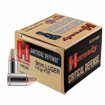 Hornady 9X19mm Critical Defense 115gr 25Stk. Hornady 9X19mm Critical Defense 115gr 25Stk.