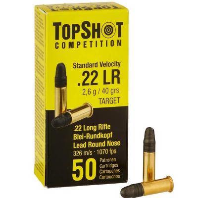 TOPSHOT Competition .22lr SV 2,6g/40gr 50Stk. TOPSHOT Competition .22lr SV 2,6g/40gr 50Stk.