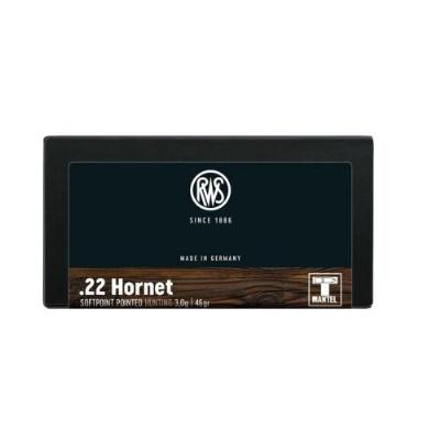 RWS .22 Hornet Teilmantel 3,0g/46gr 20Stk. RWS .22 Hornet Teilmantel 3,0g/46gr 20Stk.