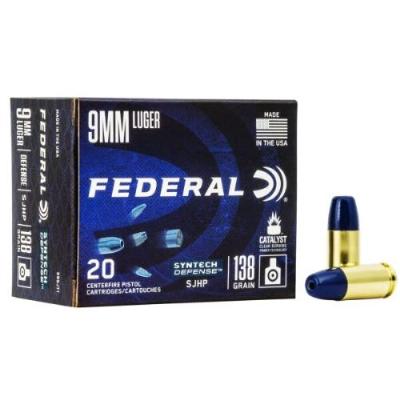 Federal Synthec Defense 9x19mm SJHP 138gr 20Stk. Federal Synthec Defense 9x19mm SJHP 138gr 20Stk.