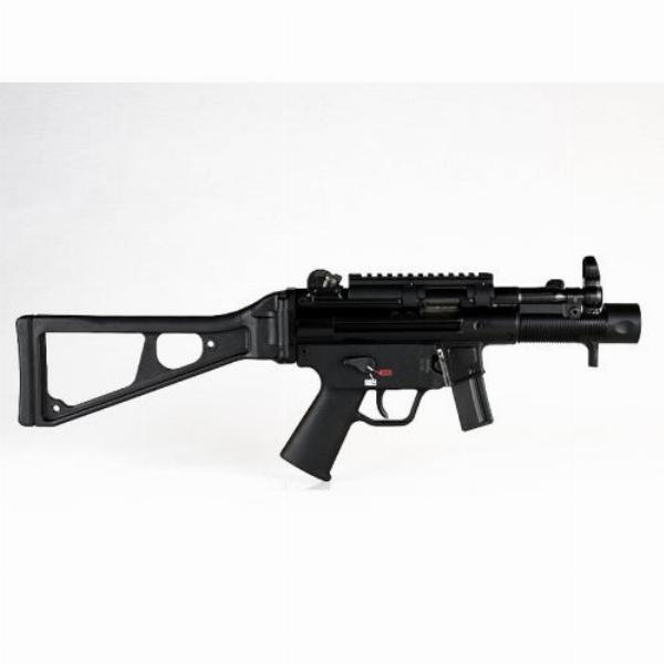 Heckler & Koch SP5k Pistole, mit Picatinny-Adapter, umklappbare Schulterstütze
