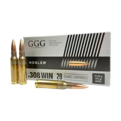 GGG 308 Winchester Nosler 11,33g/175gr 20Stk.