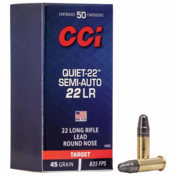 CCI .22lr QUIET-22 SEMI Auto 835FPS/45gr. 50Stk.