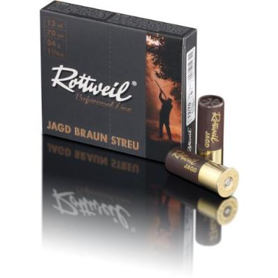 Rottweil Jagd Braun Plastik HV 12/70 2,70mm (6) 34g A10 Streu 10Stk. - image