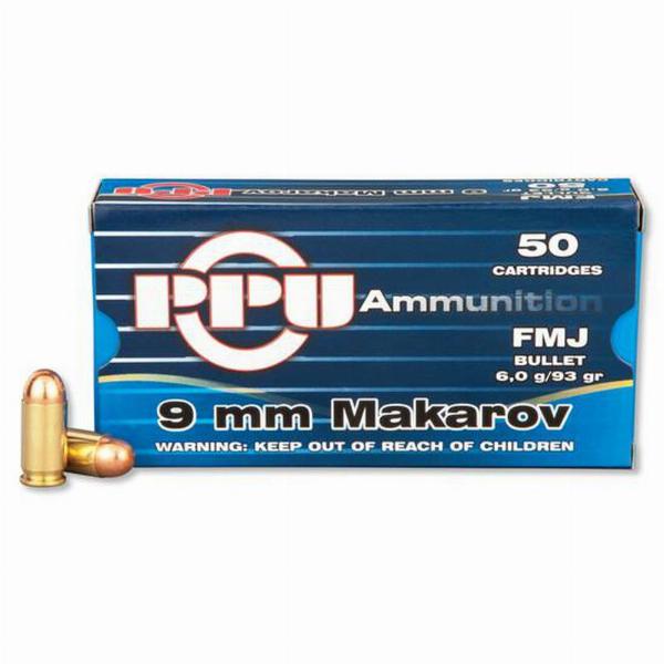 PPU 9X18mm Makarov VM 6,02g/93gr 50Stk.