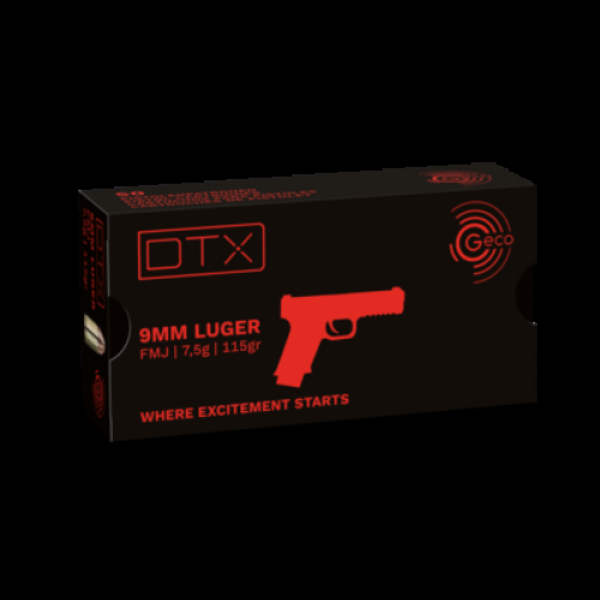 GECO 9x19mm Parabellum VM DTX  7,5g/115gr 50Stk.