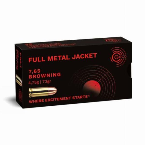 GECO 7,65 Browning/.32 Auto FMJ/VM 4,7g/73gr 50Stk.