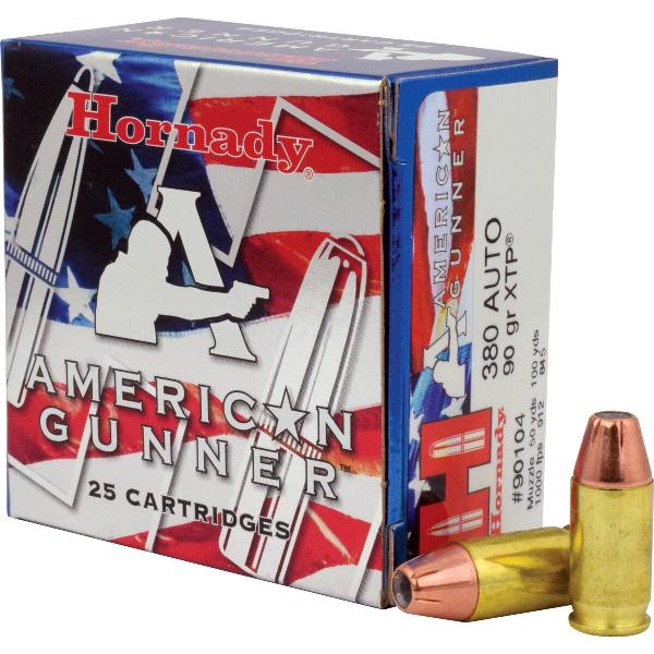 Hornady .380 Auto American Gunner 90gr 25Stk.