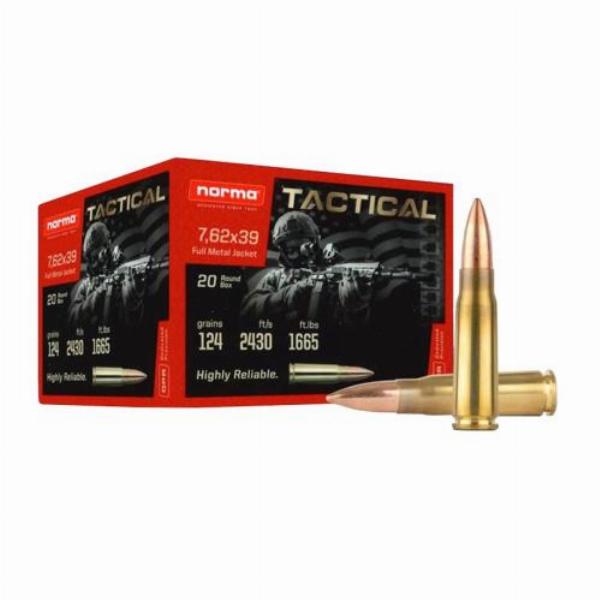 NORMA 7,62x39 CTG FMJ 8g/124gr 20Stk.