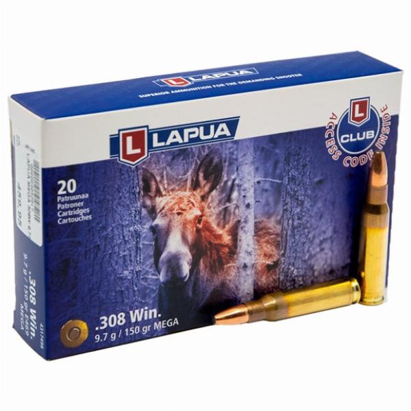 LAPUA 308 Winchester MEGA Soft Point 9,7g/150g 20Stk.