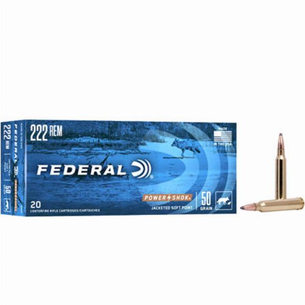 Federal .222 Remington Power Shok 50gr