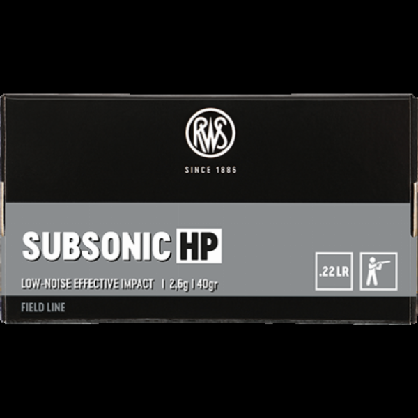 RWS .22lr Subsonic 2,6g/40grs HP Field Line 50Stk.