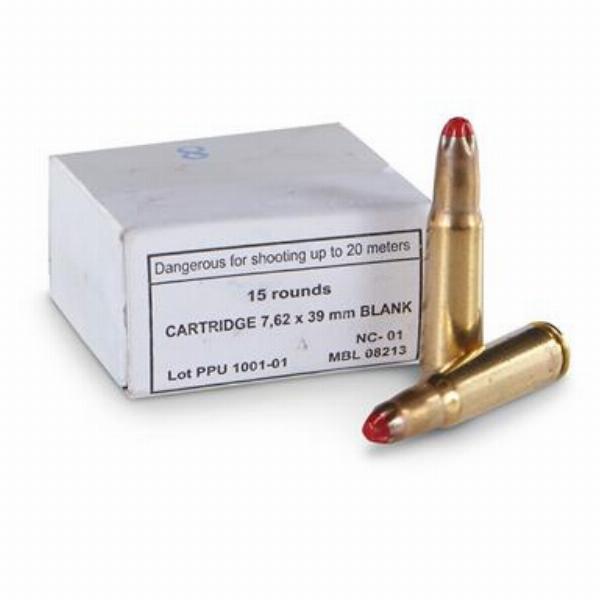 PPU 7,62x39mm Platzpatronen a 15Stk.