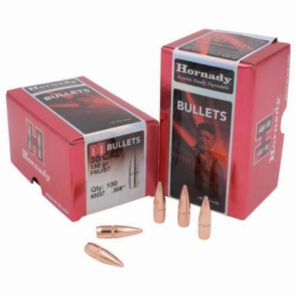 Hornady Geschosse 7,62 / .30 150gr FMJBT 100Stk.