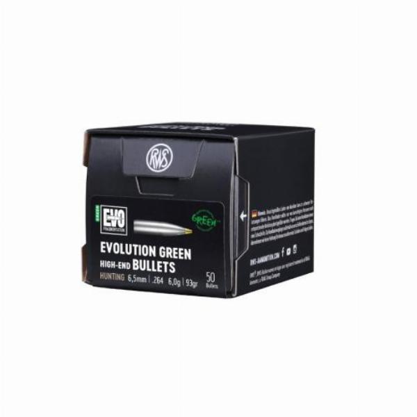 RWS Geschosse 6,5mm/.264 93gr EVO Green 50Stk.