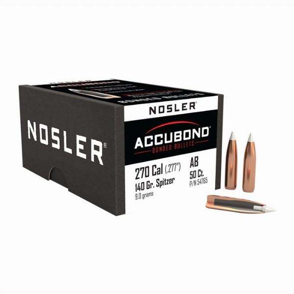 Nosler Geschosse 7mm/.270 140gr Accubond Spitzer 50 Stk.