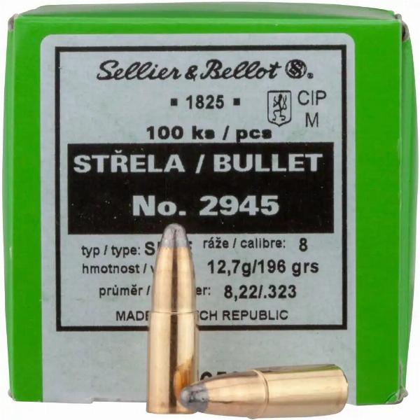 Sellier & Bellot Geschosse 8mm/.323 196gr TM CE 100Stk.