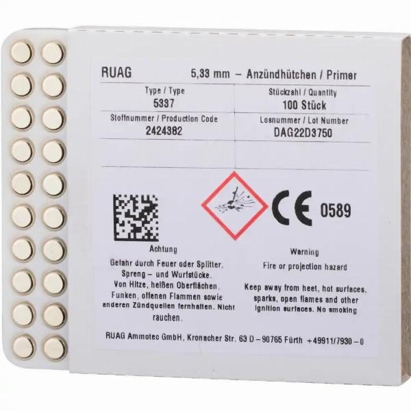 RWS Zündhütchen 5,33mm  Large Pistol 5337 Boxer