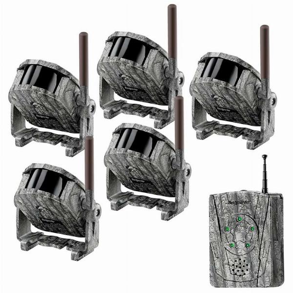 Bestguarder SY-007 PLUS Kabelloses Jagd Alarm mit Ton/Vibration/Led Licht 5 Sensoren