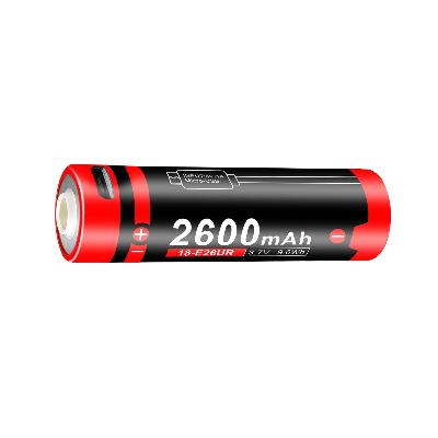 Klarus 18650 BATTERY 3.7V 2600MAH MICRO-USB - image