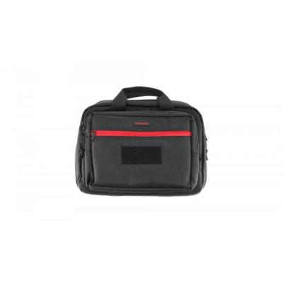 Umarex Pistolentasche für 2 Pistolen, schwarz/rot, 35x10x25, inkl. Schloss - image