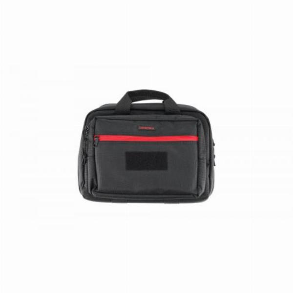 Umarex Pistolentasche für 2 Pistolen, schwarz/rot, 35x10x25, inkl. Schloss